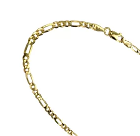 10K yellow gold Figaro Anklet