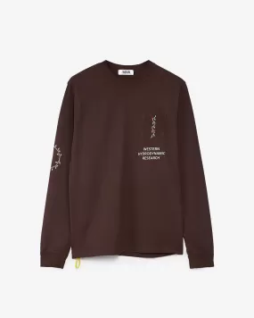 Adish x WHR Mawj Logo Long Sleeve Shirt Brown