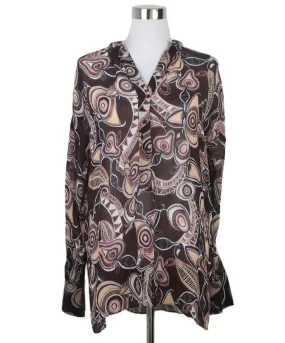 A.L.C. Brown Print Top sz 4