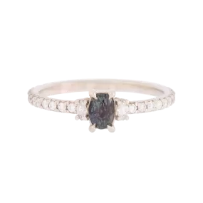 Alexandrite and Diamond Ring