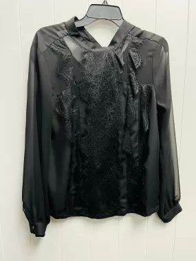 Black Blouse Long Sleeve Jennifer Lopez, Size S