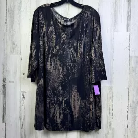 Black Blouse Short Sleeve Catherines, Size 1x