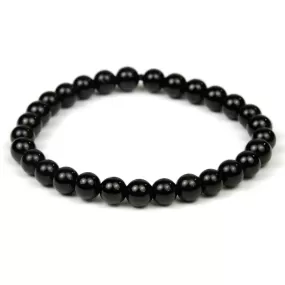 Black Tourmaline 6mm Round Stretch Bracelet