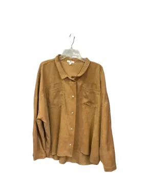 Blouse Long Sleeve By Bp In Tan, Size: Xl