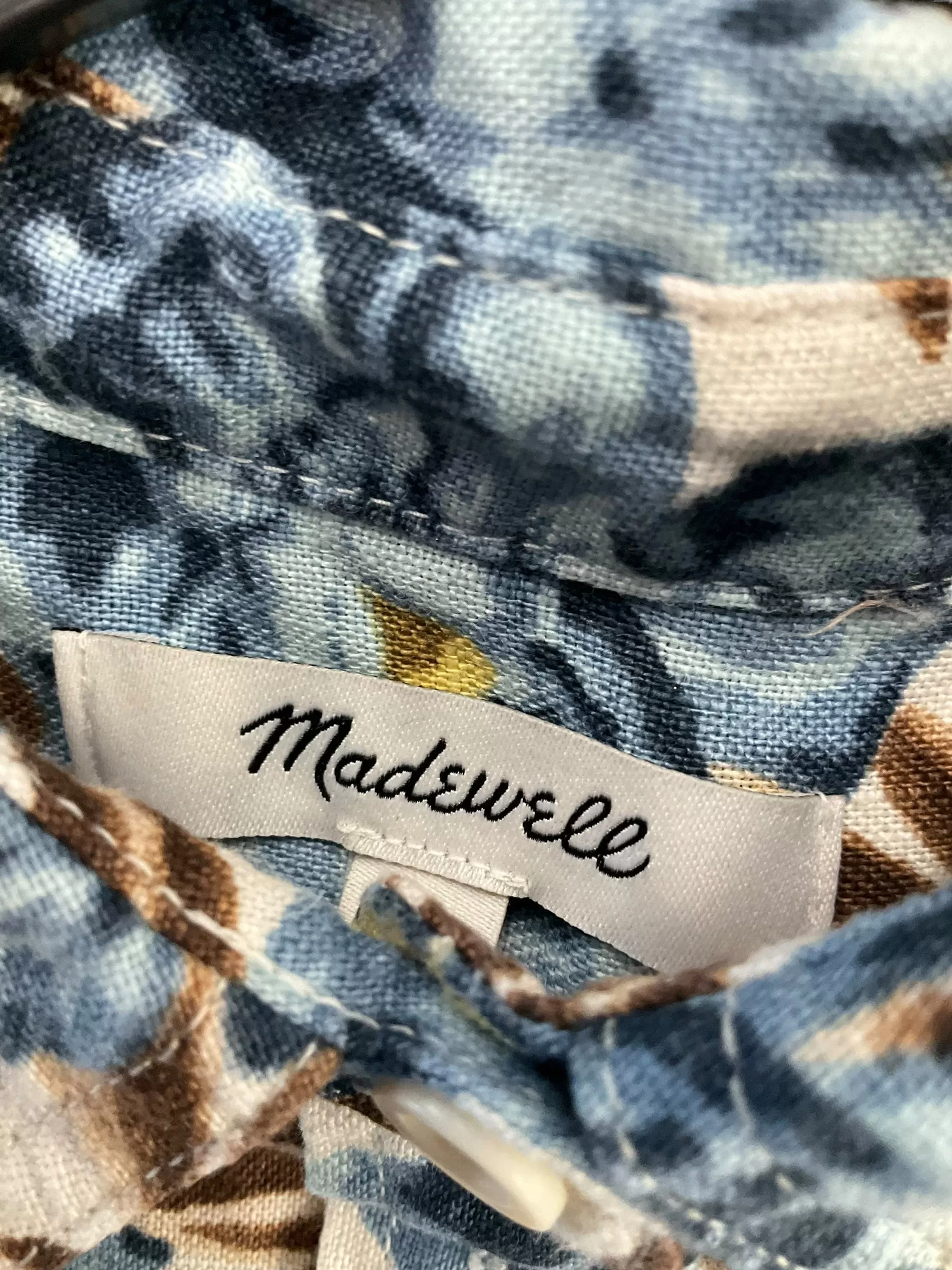 Blouse Short Sleeve By Madewell In Floral Print, Size: S