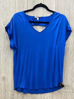 Blouse Short Sleeve By Pleione In Blue, Size: M