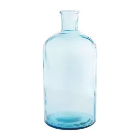 Blue Bottleneck Vase- Recycled Glass