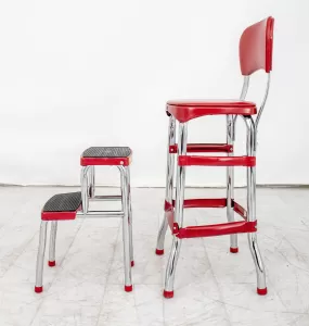 Cosco Retro Red Kitchen Step Chair