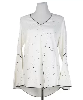 Derek Lam Black & White Print Blouse sz 6