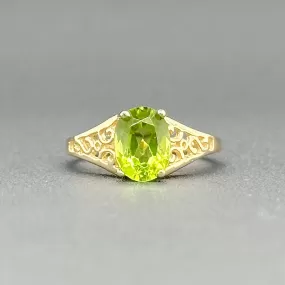 Estate 14K Y Gold 1.38ct Peridot Ring