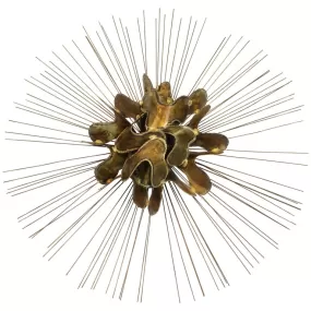 Mid-Century Sunburst Wall Sculpture in Manner of Silas Seandel