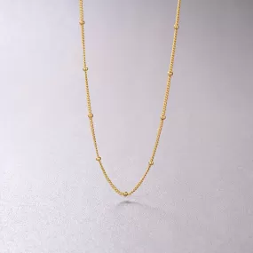 Modern Beaded Choker Gold Vermeil Necklace