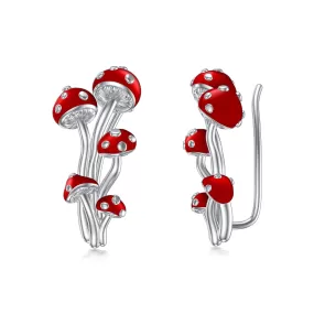 Mushroom Earrings 925 Sterling Silver Mushroom Jewelry Gifts for Women Girls