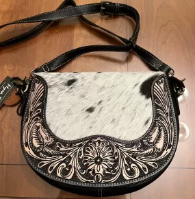 Myra Bag Rio Swoop Bottom Hand-Tooled Bag crossbody