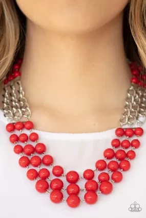 Paparazzi Necklace ~ A La Vogue - Red