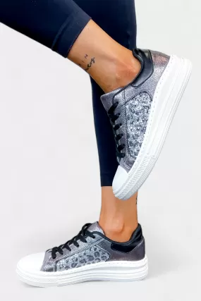 Pewter Leopard Sneakers