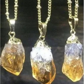 Raw Citrine Necklace