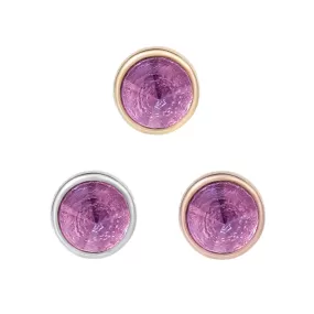 Round Bezel Reverse Set - Amethyst - Threadless End