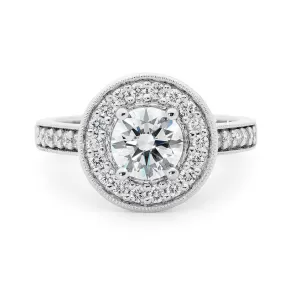 Round brilliant cut diamond ring