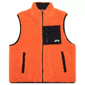 Sherpa Reversible Vest - Tangerine