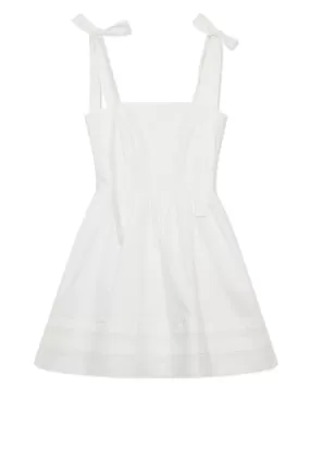 Simkhai Kammy Cotton Poplin Mini Dress - White