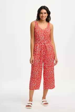 Sugarhill Brighton Harrie Red Rainbow Leopard Jumpsuit