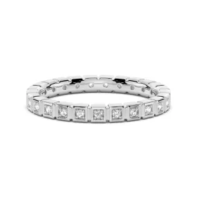 Unique Pavé Set Moissanite Eternity Ring